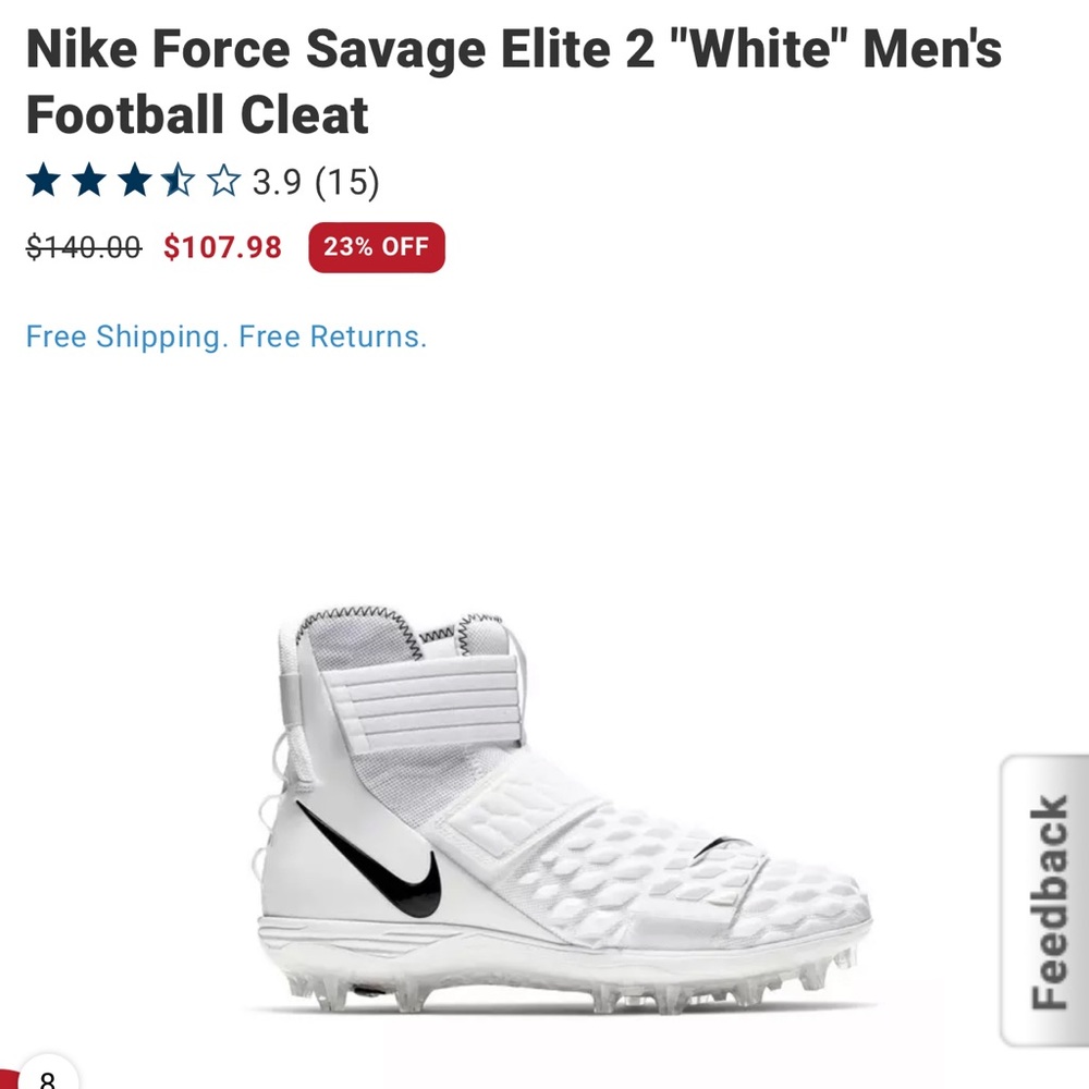 Nike Forced Savage Elite 2 Men’s (Size) 8 Football Cleats